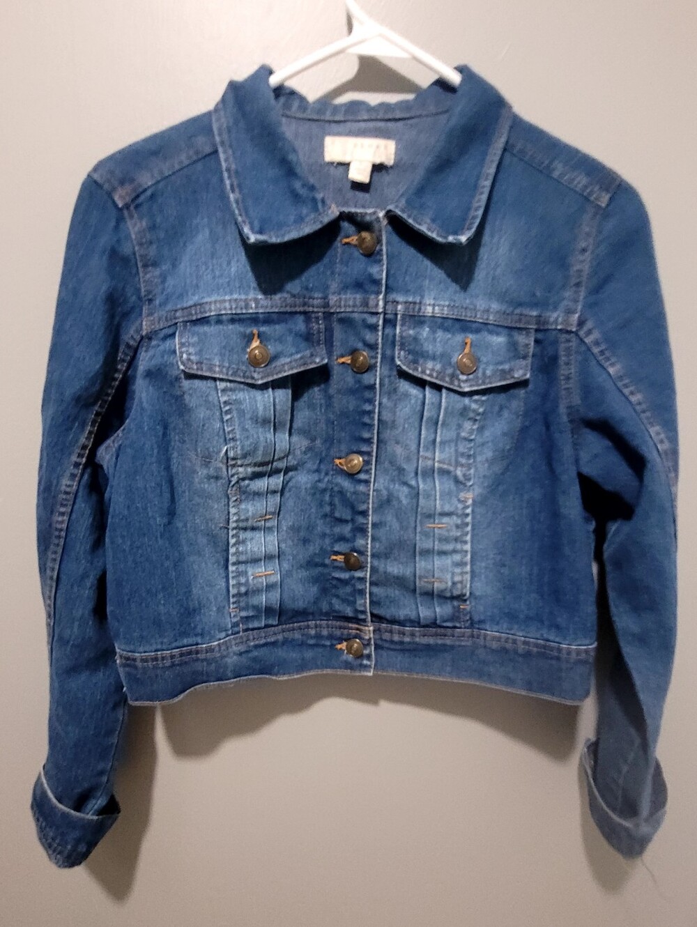 KENAR-Women's Button Up Denim Jacket Sz Lg